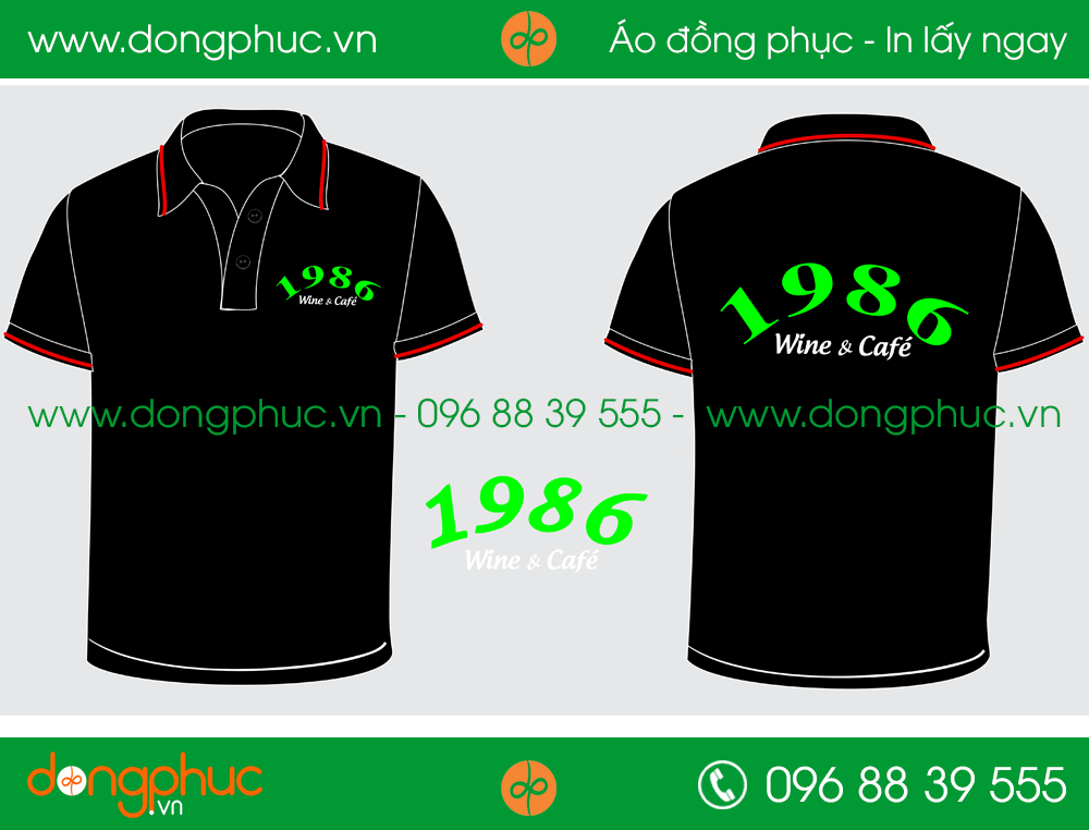 Áo phông đồng phục nhà hàng 1986